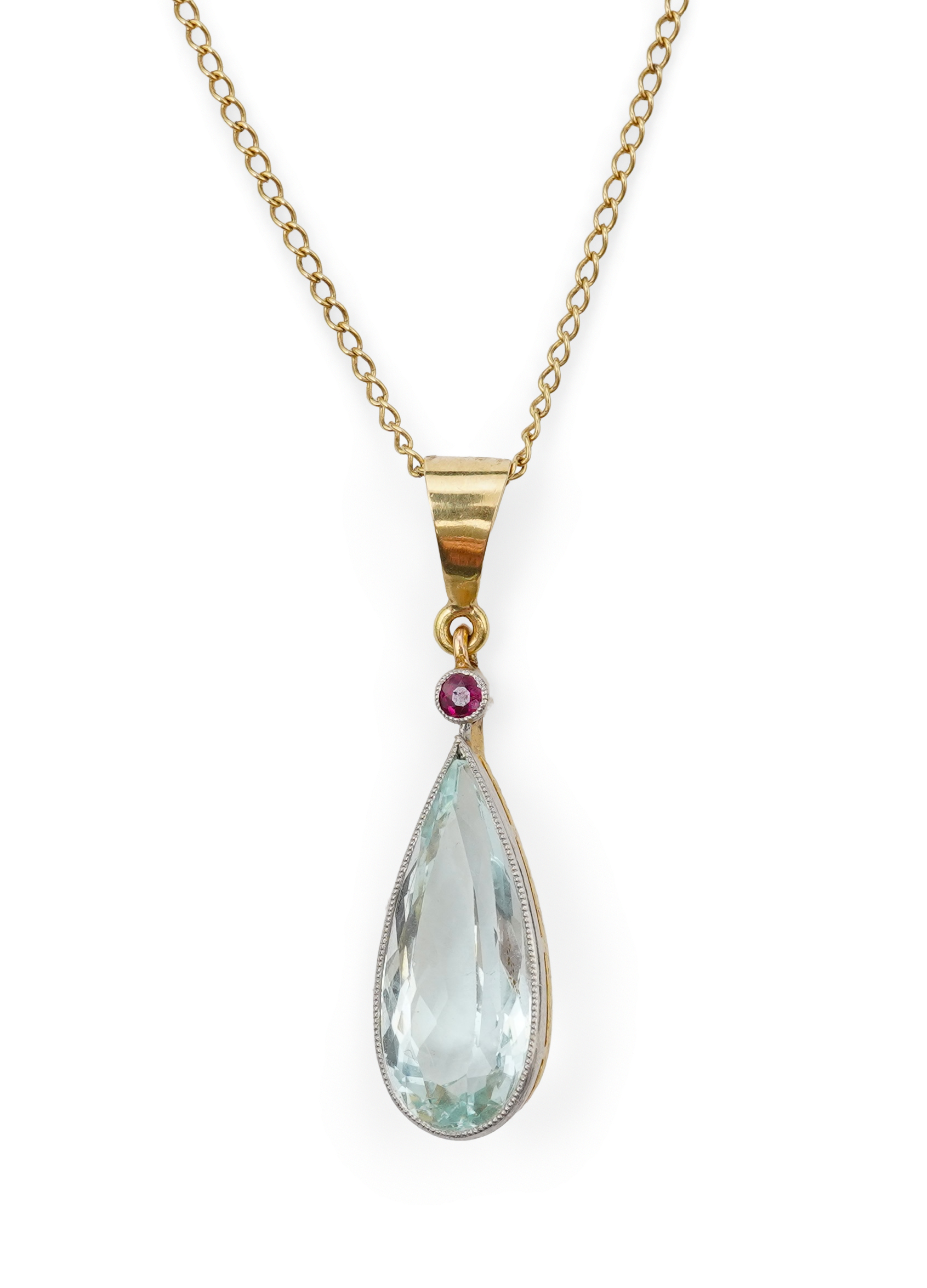 An aquamarine pendant